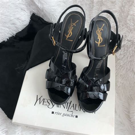 ysl black and white boots|yves Saint Laurent platform shoes.